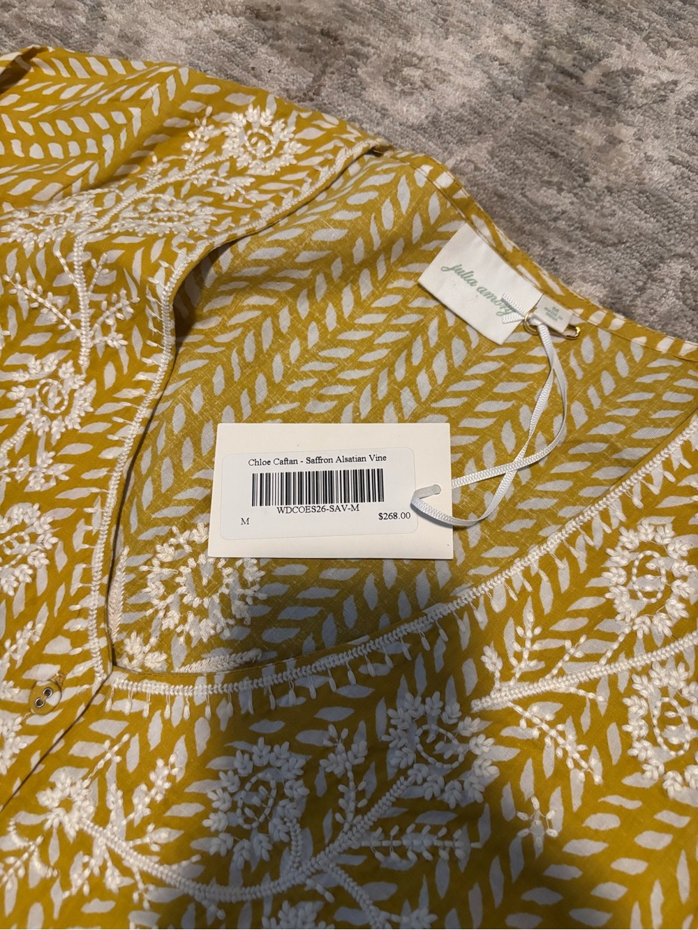 NWT! Chloe Caftan Saffron Dress women’s medium - Picture 6 of 7